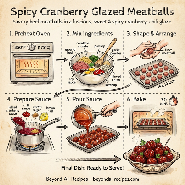 Spicy Cranberry Glazed Meatballs instructions