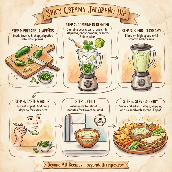 Spicy Creamy Jalapeño Dip instructions