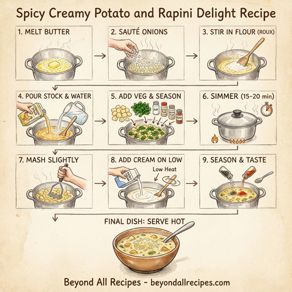 Spicy Creamy Potato and Rapini Delight instructions