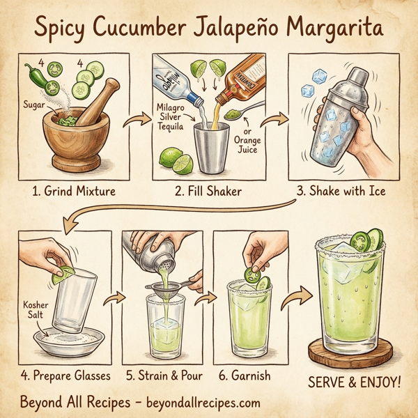 Spicy Cucumber Jalapeño Margarita instructions