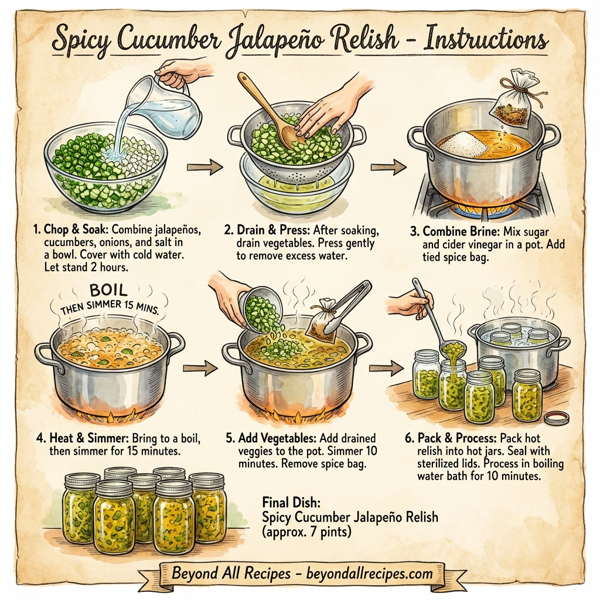 Spicy Cucumber Jalapeño Relish instructions