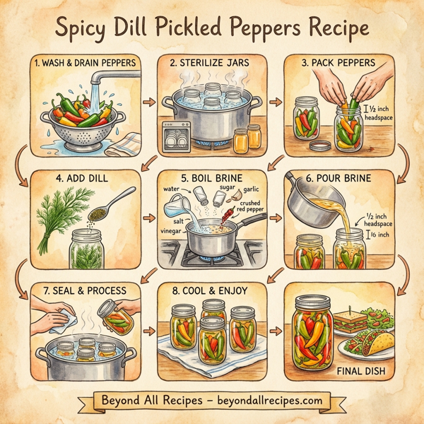 Spicy Dill Pickled Peppers instructions
