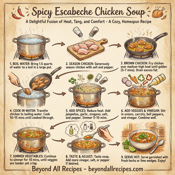 Spicy Escabeche Chicken Soup instructions