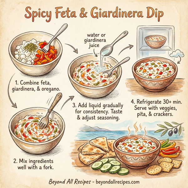 Spicy Feta & Giardinera Dip instructions