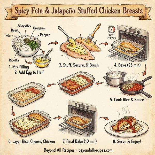 Spicy Feta & Jalapeño Stuffed Chicken Breasts instructions