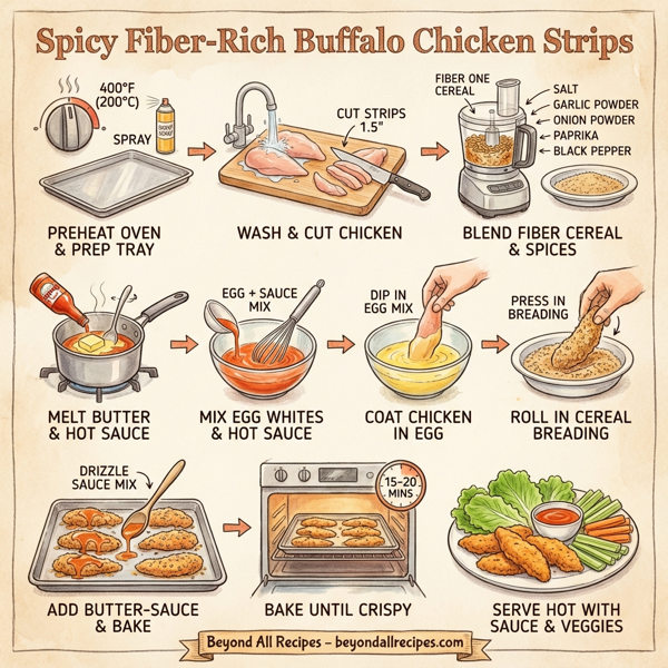 Spicy Fiber-Rich Buffalo Chicken Strips instructions