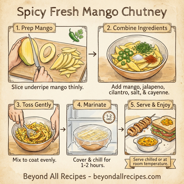Spicy Fresh Mango Chutney instructions