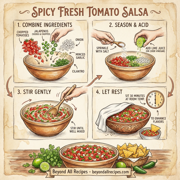 Spicy Fresh Tomato Salsa instructions
