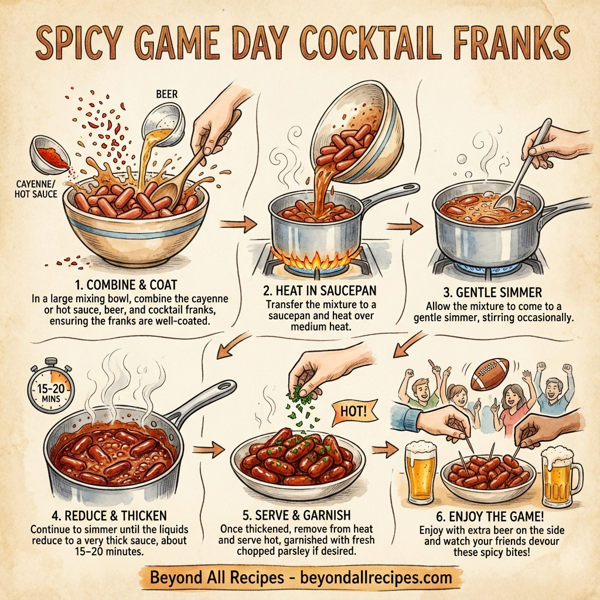 Spicy Game Day Cocktail Franks instructions
