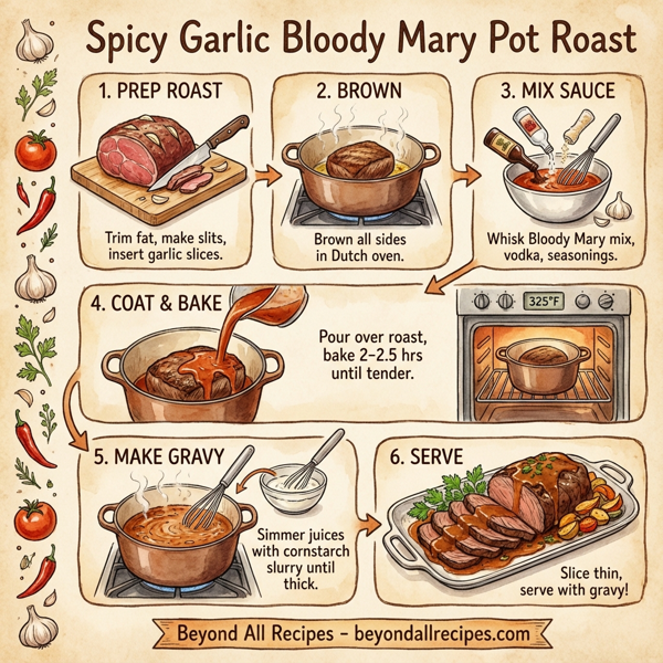Spicy Garlic Bloody Mary Pot Roast instructions