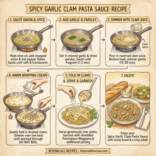 Spicy Garlic Clam Pasta Sauce instructions