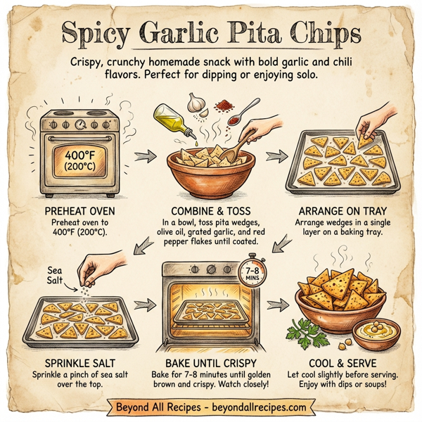 Spicy Garlic Pita Chips instructions