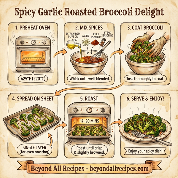 Spicy Garlic Roasted Broccoli Delight instructions