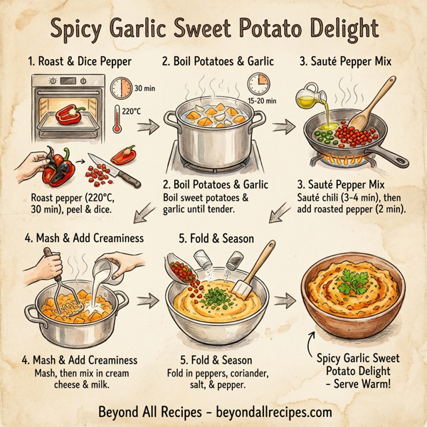 Spicy Garlic Sweet Potato Delight instructions