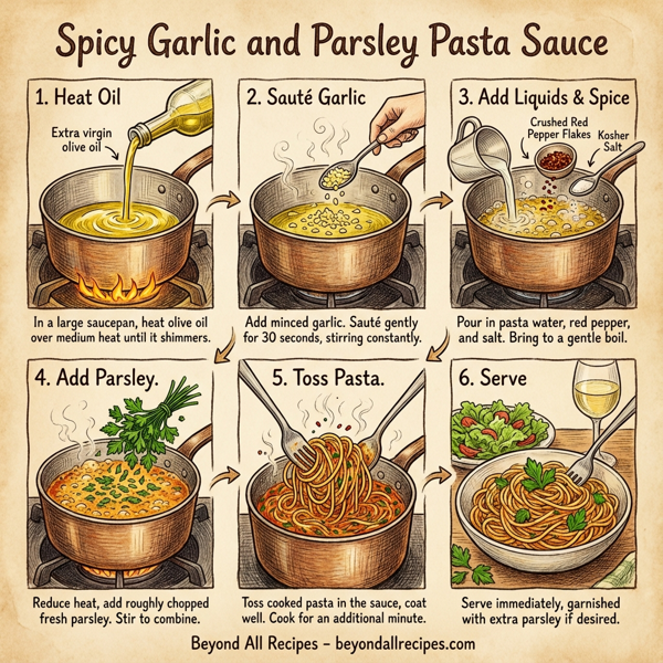 Spicy Garlic and Parsley Pasta Sauce instructions
