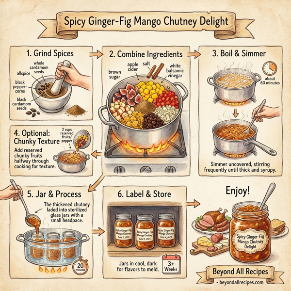 Spicy Ginger-Fig Mango Chutney Delight instructions