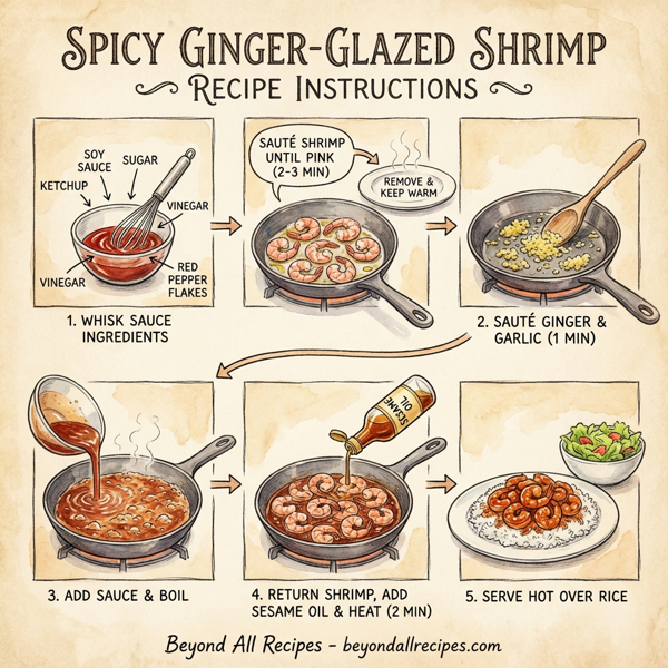 Spicy Ginger-Glazed Shrimp instructions