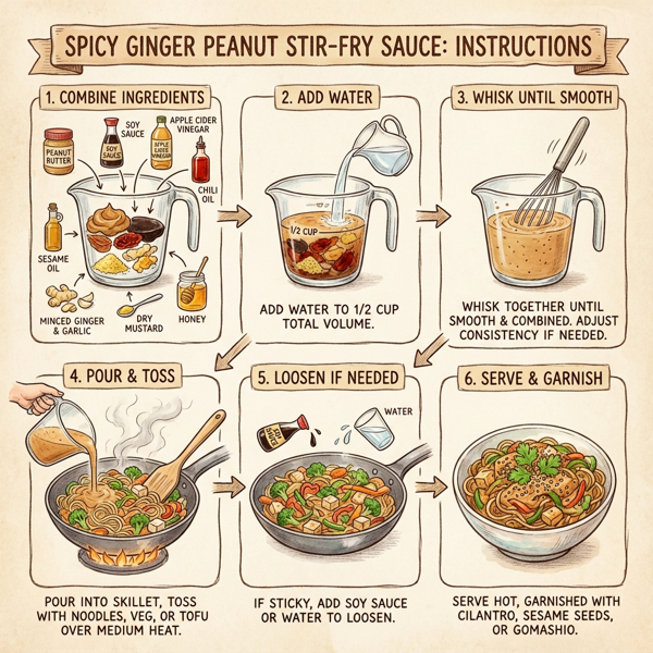 Spicy Ginger Peanut Stir-Fry Sauce instructions