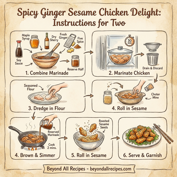 Spicy Ginger Sesame Chicken Delight instructions