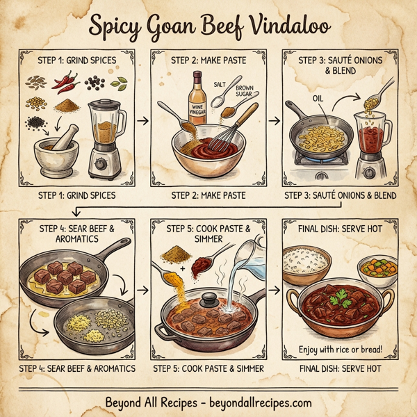 Spicy Goan Beef Vindaloo instructions