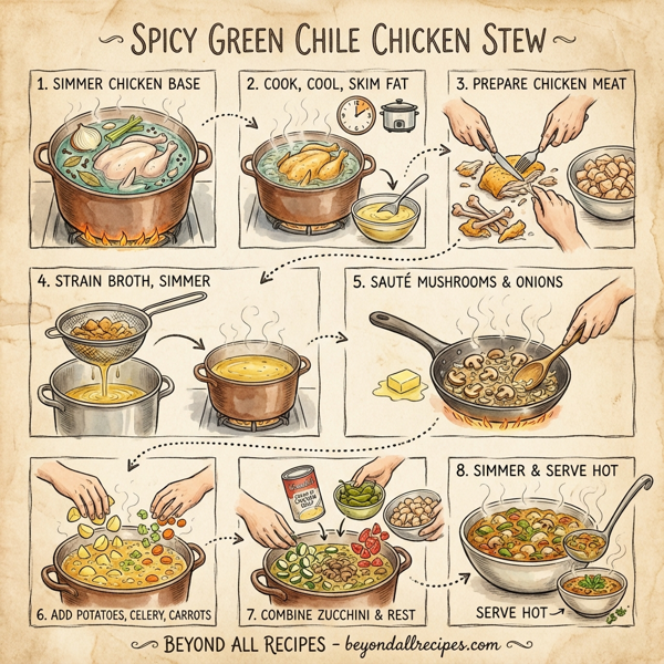 Spicy Green Chile Chicken Stew instructions
