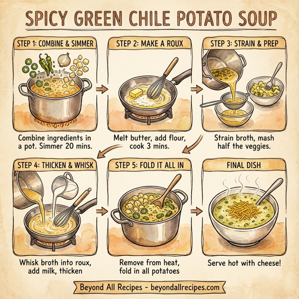 Spicy Green Chile Potato Soup instructions