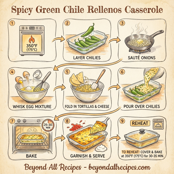 Spicy Green Chile Rellenos Casserole instructions