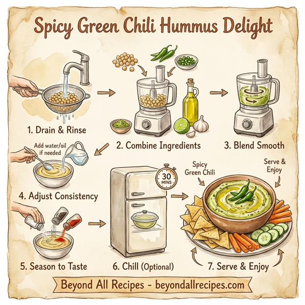 Spicy Green Chili Hummus Delight instructions