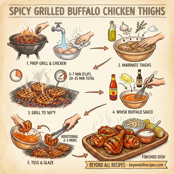 Spicy Grilled Buffalo Chicken Thighs instructions