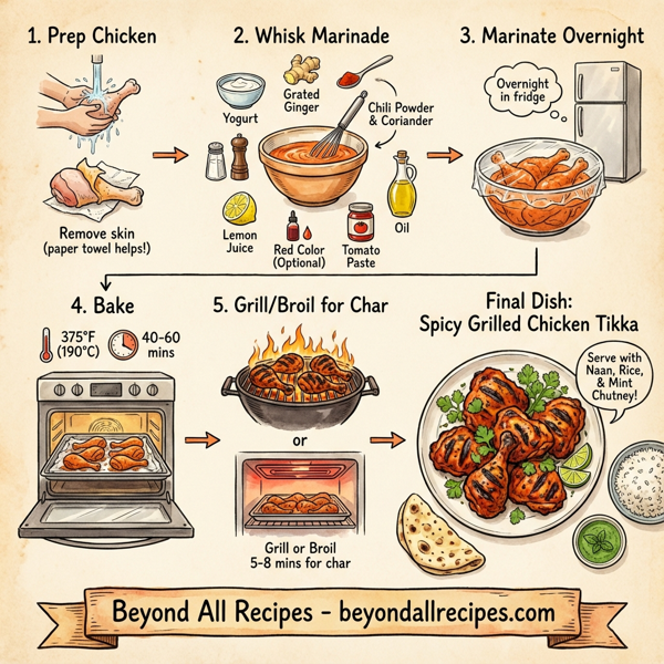 Spicy Grilled Chicken Tikka instructions