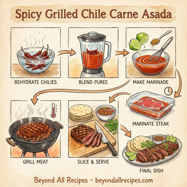 Spicy Grilled Chile Carne Asada instructions