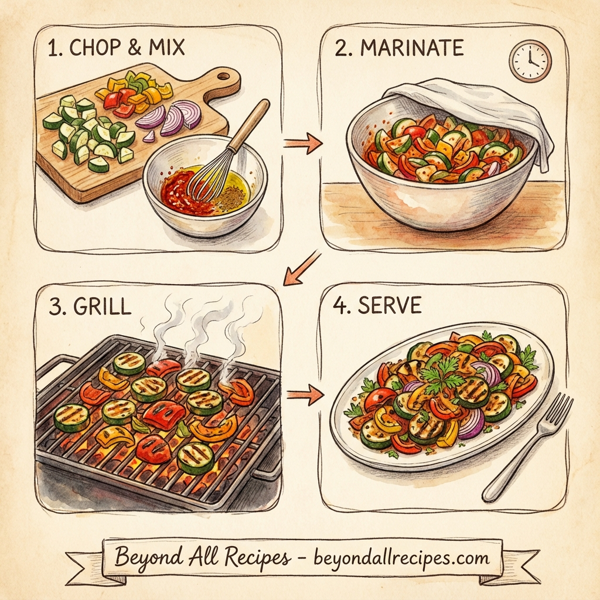 Spicy Grilled Veggie Medley instructions