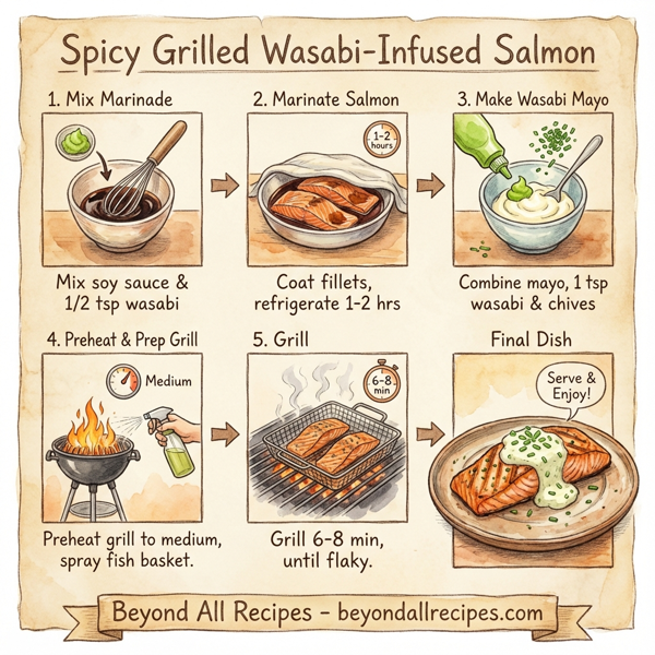 Spicy Grilled Wasabi-Infused Salmon instructions