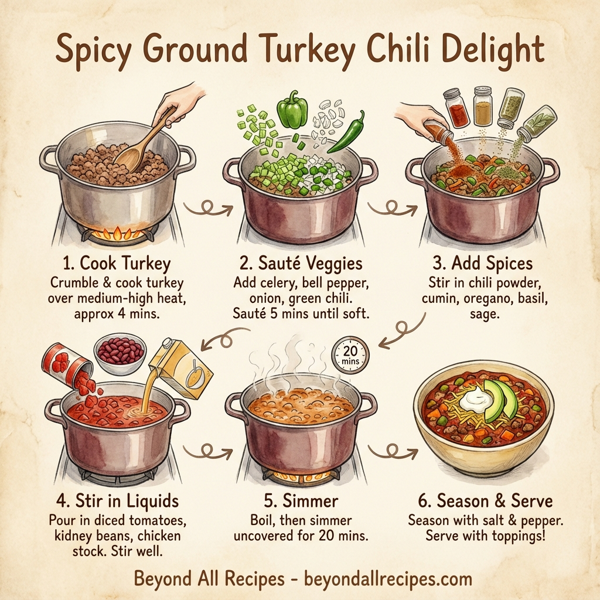 Spicy Ground Turkey Chili Delight instructions