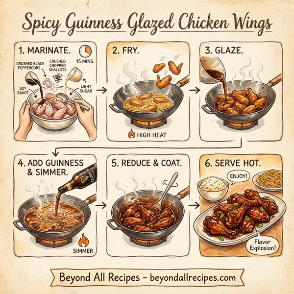 Spicy Guiness Glazed Chicken Wings instructions