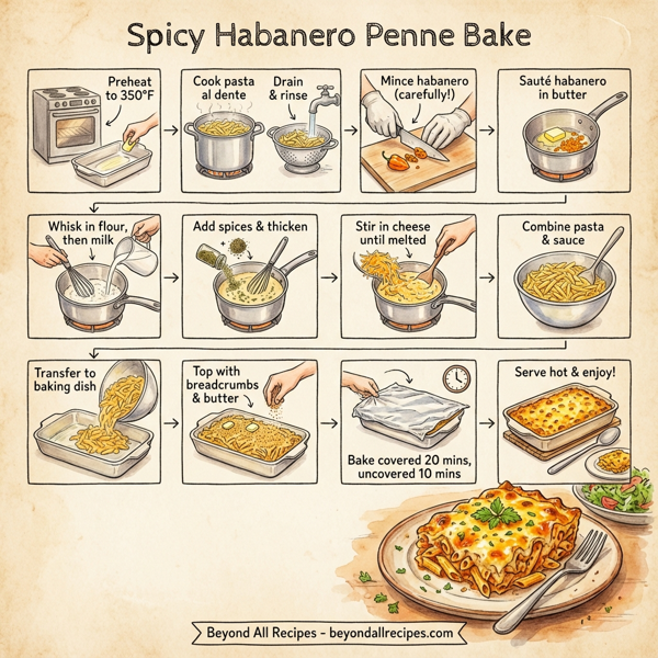 Spicy Habanero Penne Bake instructions