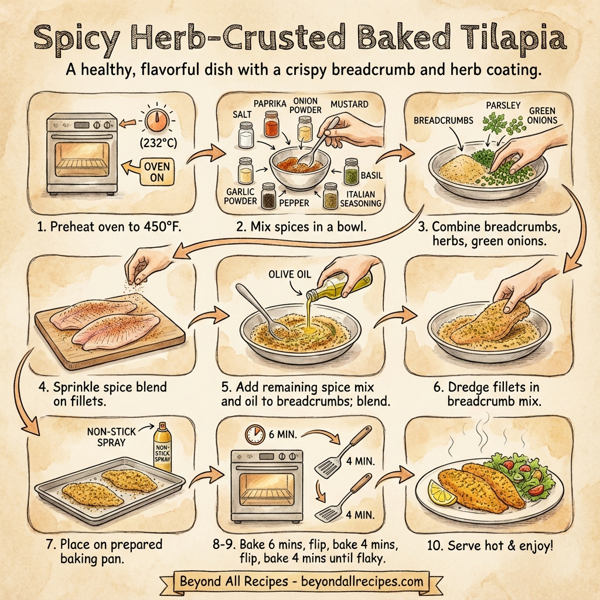 Spicy Herb-Crusted Baked Tilapia instructions