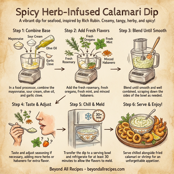 Spicy Herb-Infused Calamari Dip instructions