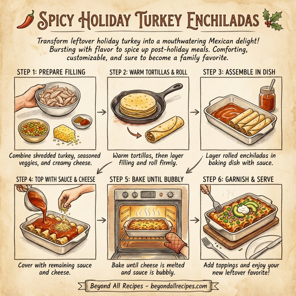 Spicy Holiday Turkey Enchiladas instructions