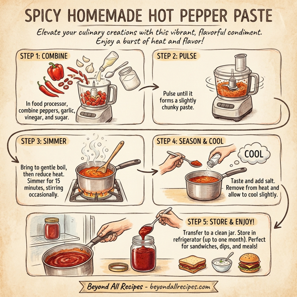 Spicy Homemade Hot Pepper Paste instructions