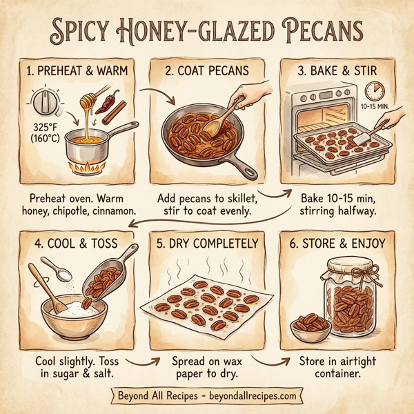 Spicy Honey-Glazed Pecans instructions