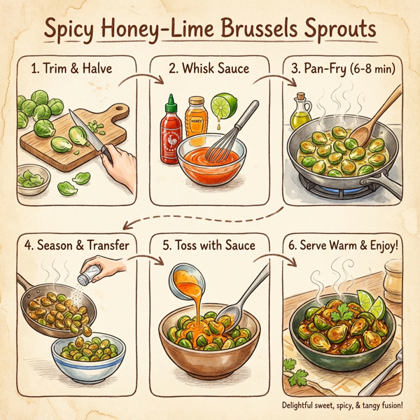 Spicy Honey-Lime Brussels Sprouts instructions
