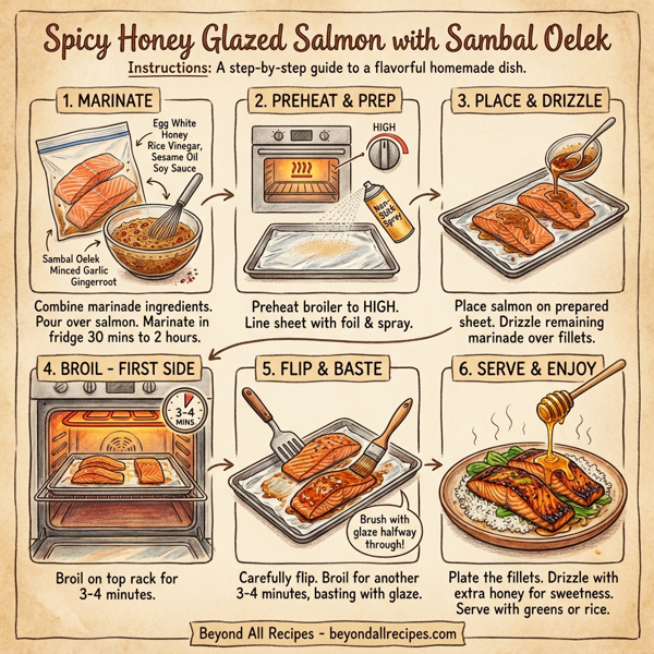 Spicy Honey Glazed Salmon with Sambal Oelek instructions