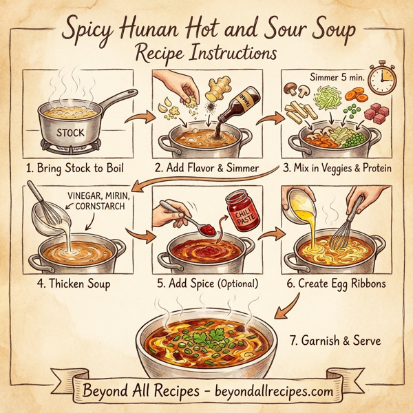 Spicy Hunan Hot and Sour Soup instructions