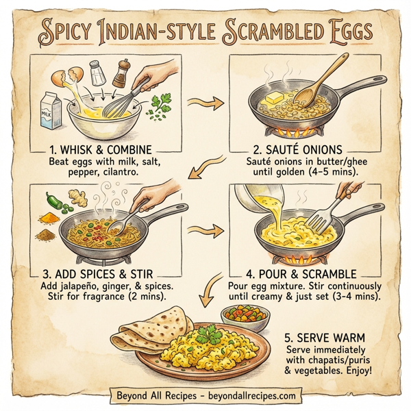 Spicy Indian-Style Scrambled Eggs instructions