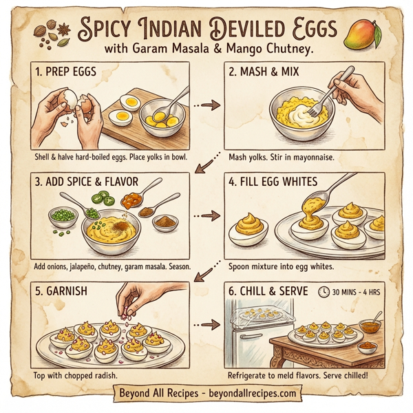 Spicy Indian Deviled Eggs with Garam Masala instructions