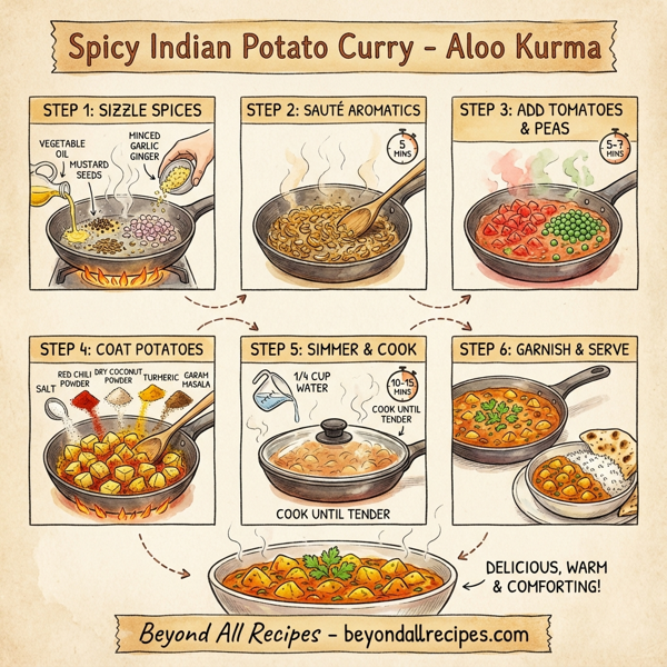 Spicy Indian Potato Curry - Aloo Kurma instructions