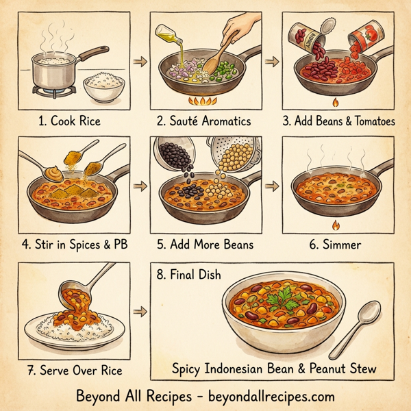 Spicy Indonesian Bean & Peanut Stew instructions