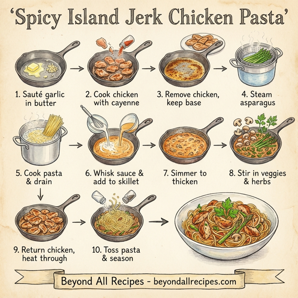 Spicy Island Jerk Chicken Pasta instructions