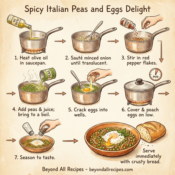 Spicy Italian Peas and Eggs Delight instructions